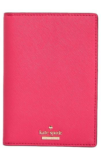 Kate Spade New York 'cameron Street' Leather Passport Holder - Pink