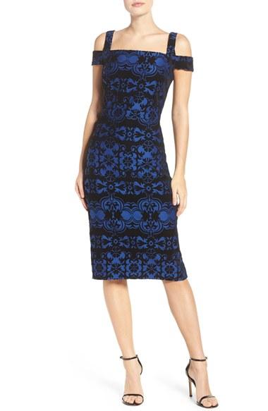 Women's Eci Flocked Midi Dress