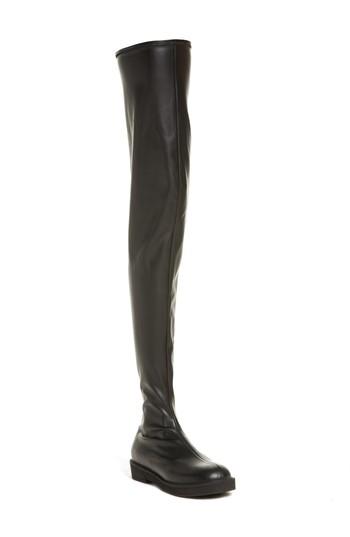 Women's Junya Watanabe Faux Leather Over The Knee Boot - Black