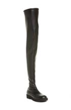 Women's Junya Watanabe Faux Leather Over The Knee Boot - Black