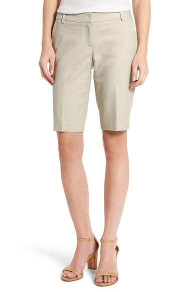 Women's Halogen Stretch Bermuda Shorts - Brown