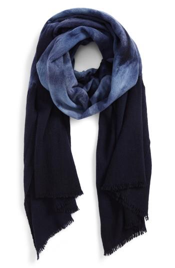 Men's Paul Smith Tie Dye Wool Scarf, Size - Blue