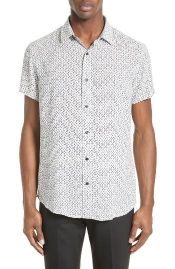 Men's Armani Jeans Dash Stripe Print Sport Shirt