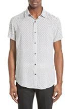 Men's Armani Jeans Dash Stripe Print Sport Shirt