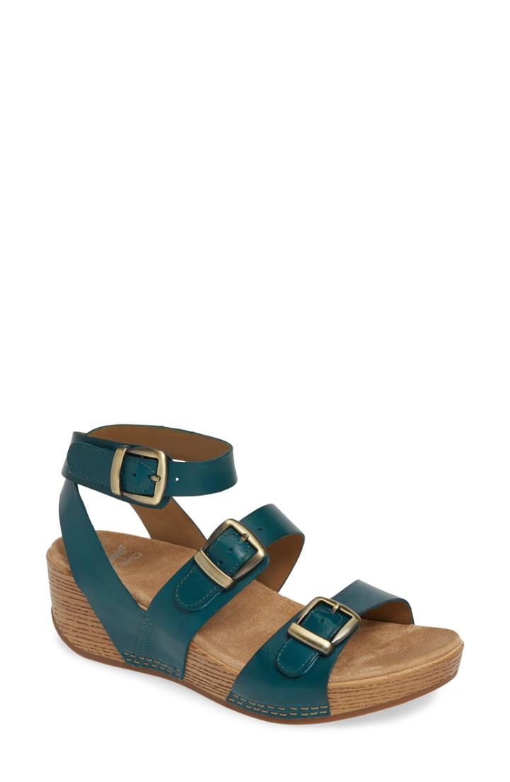 Women's Dansko Lou Ankle Strap Sandal .5-6us / 36eu - Blue