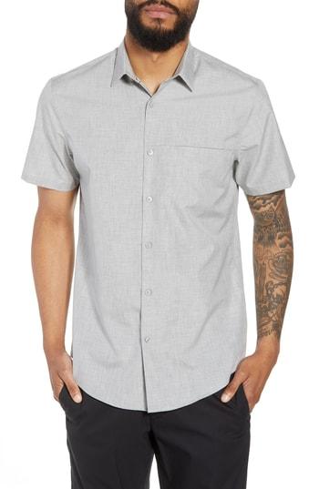 Men's Calibrate Trim Fit Slash Pocket Sport Shirt - Grey