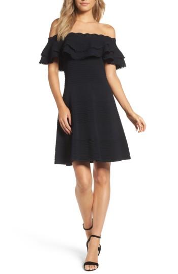Women's Eliza J Off The Shoulder Fit & Flare Dress