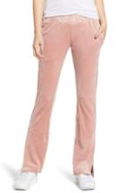 Women's Pam & Gela Vented Hem Velour Track Pants - Pink