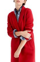 Women's J.crew Daphne Boiled Wool Topcoat - Red