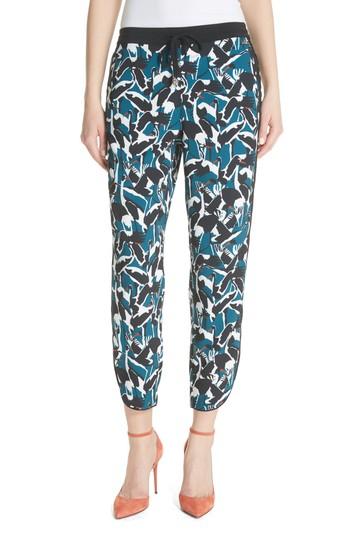 Women's Ted Baker London Crane Print Jogger Pants - Blue/green