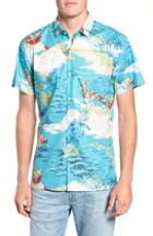 Men's Tori Richard Island Stop Fit Sport Shirt, Size Small - Blue