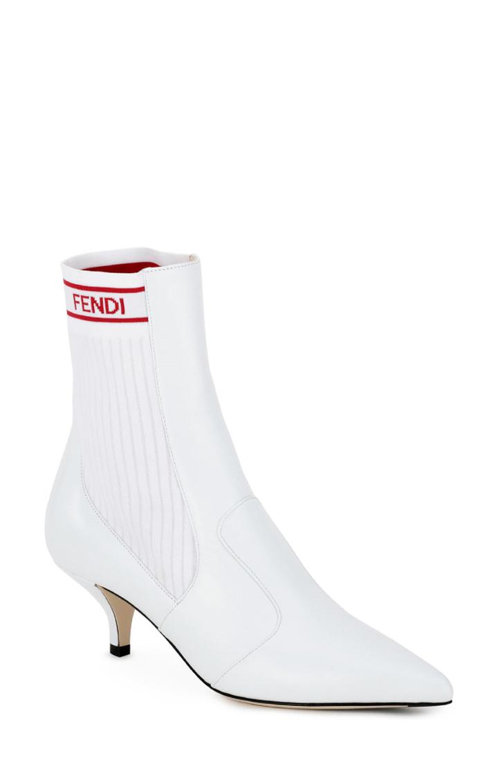 Women's Fendi Rockoko Bootie .5us / 35eu - White