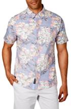 Men's 7 Diamonds Sunset Plaza Trim Fit Sport Shirt - Blue