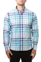 Men's 7 Diamonds Flesh Bone Woven Shirt, Size - Blue/green