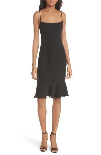 Women's Milly Mandy Flounce Hem Dress - Black