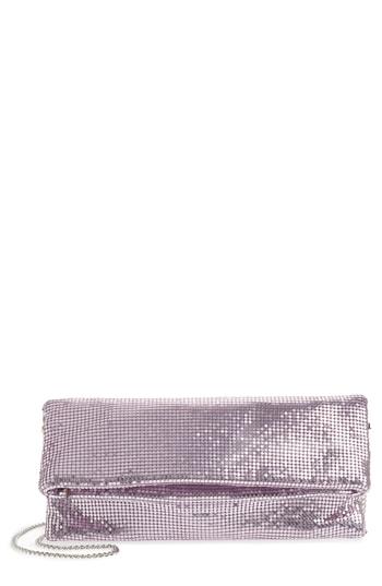 Nordstrom Metallic Mesh Foldover Clutch - Purple