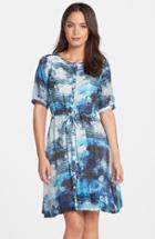 Women's Adrianna Papell Burnout Print Voile Shirtdress