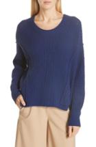 Women's Vince Overlap Panel Sweater - Blue