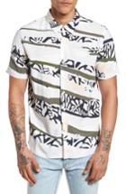 Men's Native Youth Tropi Camo Woven Shirt - White