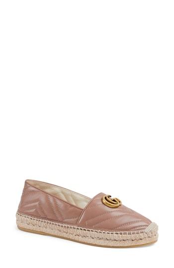 Women's Gucci Pilar Chevron Flat Espadrille Us / 34eu - Beige