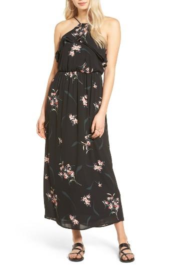 Women's Lush Ruffle Maxi Dress - Beige