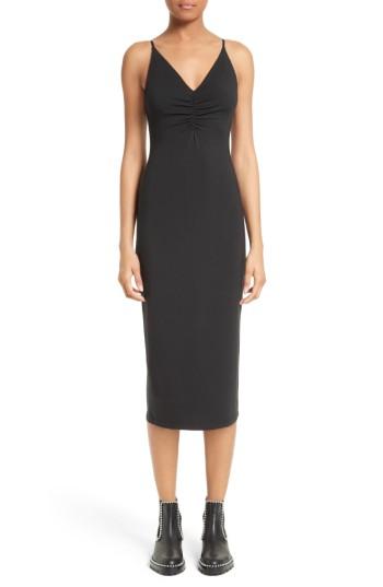 Women's T By Alexander Wang Shirred Front Midi Dress