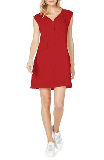 Women's Michael Stars Lace Yoke Shift Dress - Red