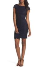Women's Eliza J Cap Sleeve Lace Sheath Dress - Blue