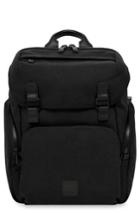 Men's Knomo Fulham Thurloe Waxed Canvas Backpack With Rfid Pocket - Black