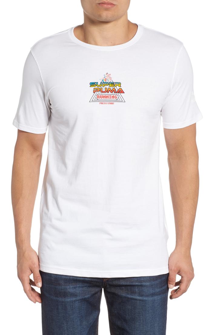 Men's Puma Super Puma Fit T-shirt, Size Medium - White
