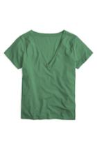 Women's J.crew Supima Cotton V-neck Tee - Green