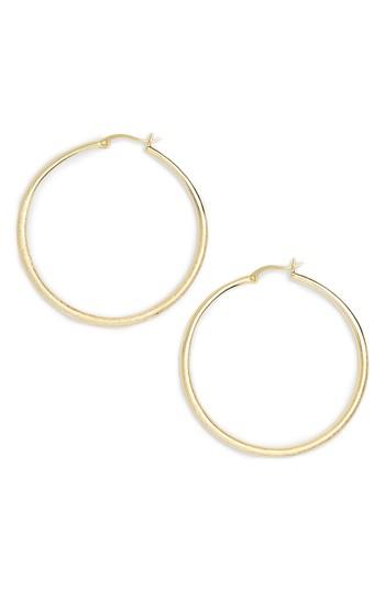 Women's Halogen Fine Texture Medium Hoop Earrings