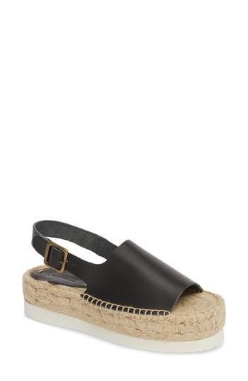 Women's Soludos Tilda Leather Sandal M - Black