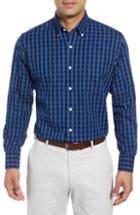 Men's Peter Millar Portage Regular Fit Gingham Sport Shirt, Size - Blue