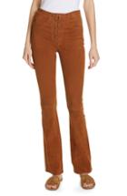 Women's Frame Lace-up Mini Boot Suede Pants - Brown