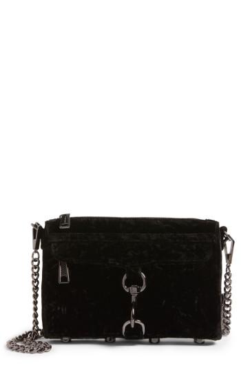 Rebecca Minkoff Mini Mac Velvet Convertible Crossbody Bag - Black