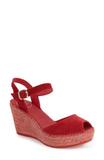 Women's Toni Pons 'laura' Espadrille Wedge Sandal Us / 35eu - Red