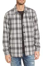 Men's Obey Whittier Plaid Flannel Shirt Jacket - Grey