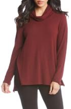 Women's Karen Kane Cowl Neck Sweater - Burgundy