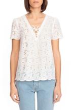 Women's Sezane Calandra Eyelet Blouse Us / 36 Fr - White