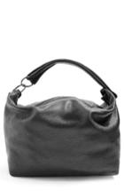 Topshop Leather Hobo Bag - Black