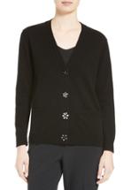 Women's Kate Spade New York Embellished Button Wool Blend Cardigan
