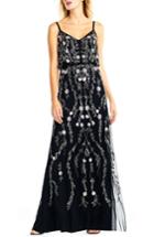 Women's Adrianna Papell Mesh Blouson Gown - None