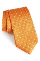 Men's Calibrate Gest Dot Silk Tie, Size - Orange