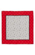 Women's Valentino Mughetto Square Silk Scarf, Size - Red