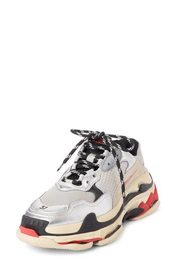 Women's Balenciaga Triple S Low Top Sneaker Us / 40eu - Metallic