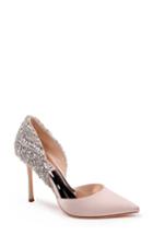 Women's Badgley Mischka Volare Crystal Embellished D'orsay Pump .5 M - Beige