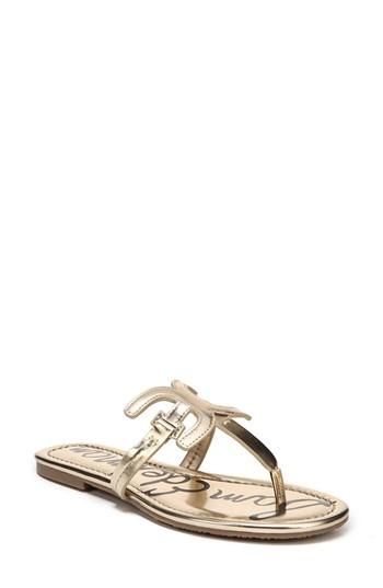 Women's Sam Edelman Carter Thong .5 M - Metallic