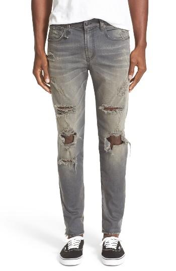 Men's R13 Skate Shredded Skinny Jeans