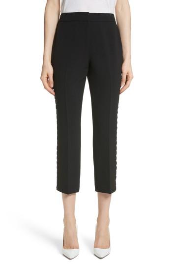 Women's Kate Spade New York Lace Trim Crop Cigarette Pants - Black